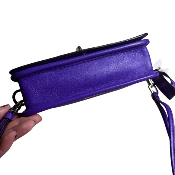 Coach Legacy Leather Crossbody Clutch Ultraviolet Purple 2012 NWT - Picture 6 of 11